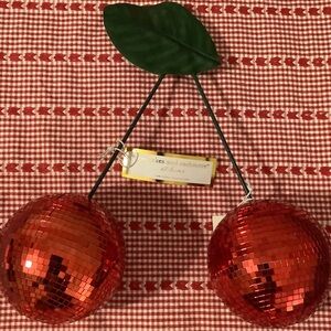 Cupcakes and Cashmere Red Disco Cherry Valentine’s Day TikTok Sequin CherriesNWT